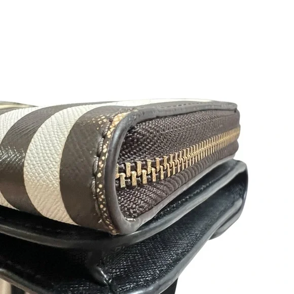 Henri Bendel 2 in 1 Centennial Stripe Wallet On A String / Black Crossbody Purse - Picture 14 of 16